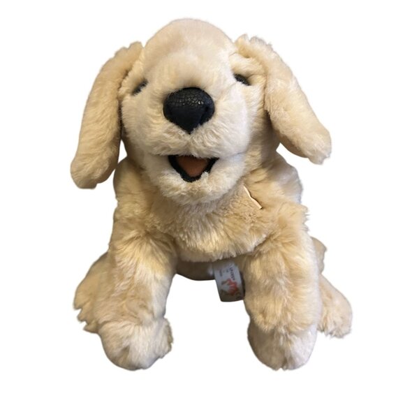 Folkmanis Golden Retriever Dog Hand Puppet Plush 15" Soft Fur Interactive Toy Fo - Picture 1 of 5